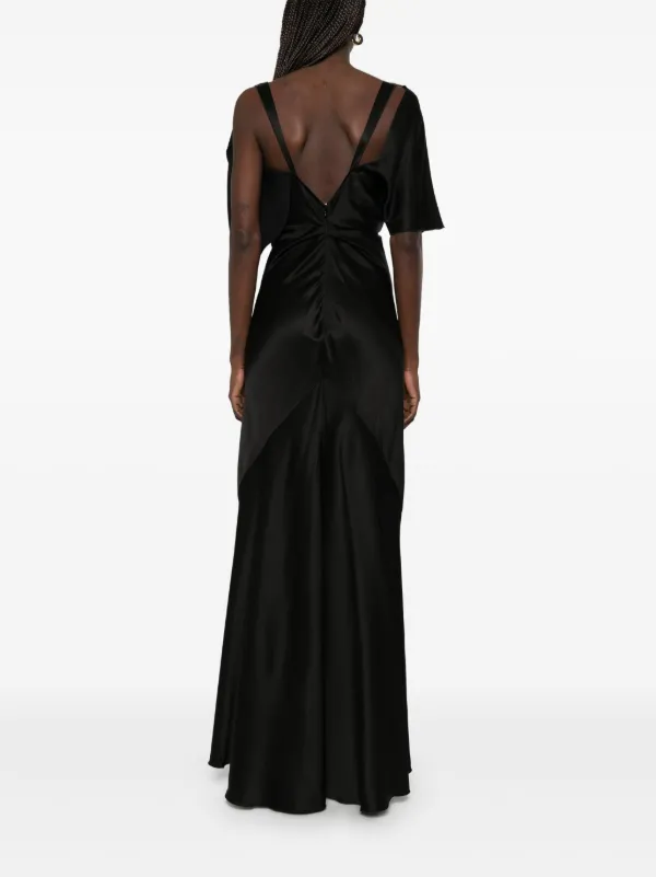 Victoria Beckham サテン イブニングドレス | ブラック | FARFETCH JP