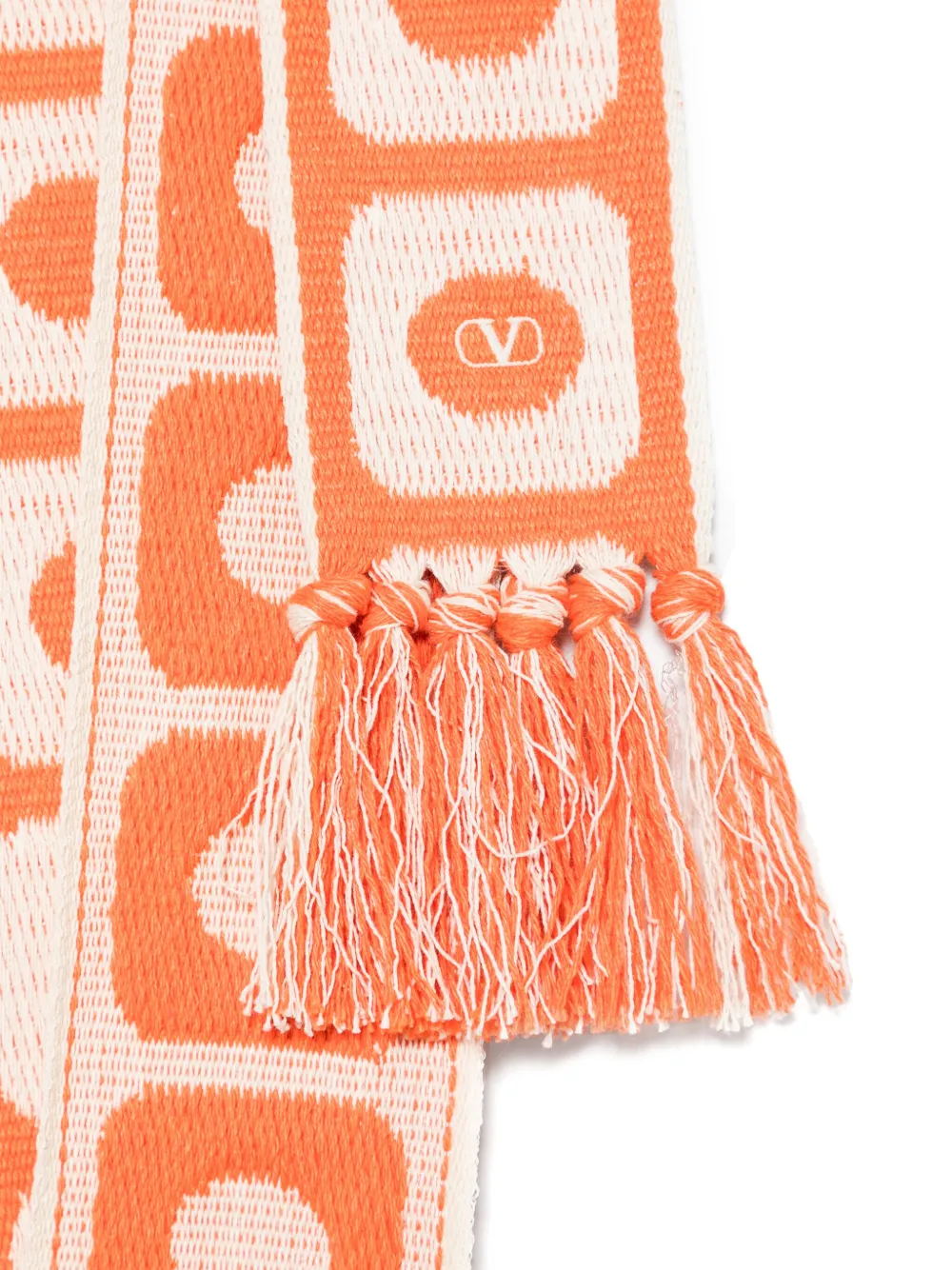 Valentino Garavani Sjaal met jacquard-patroon - Oranje