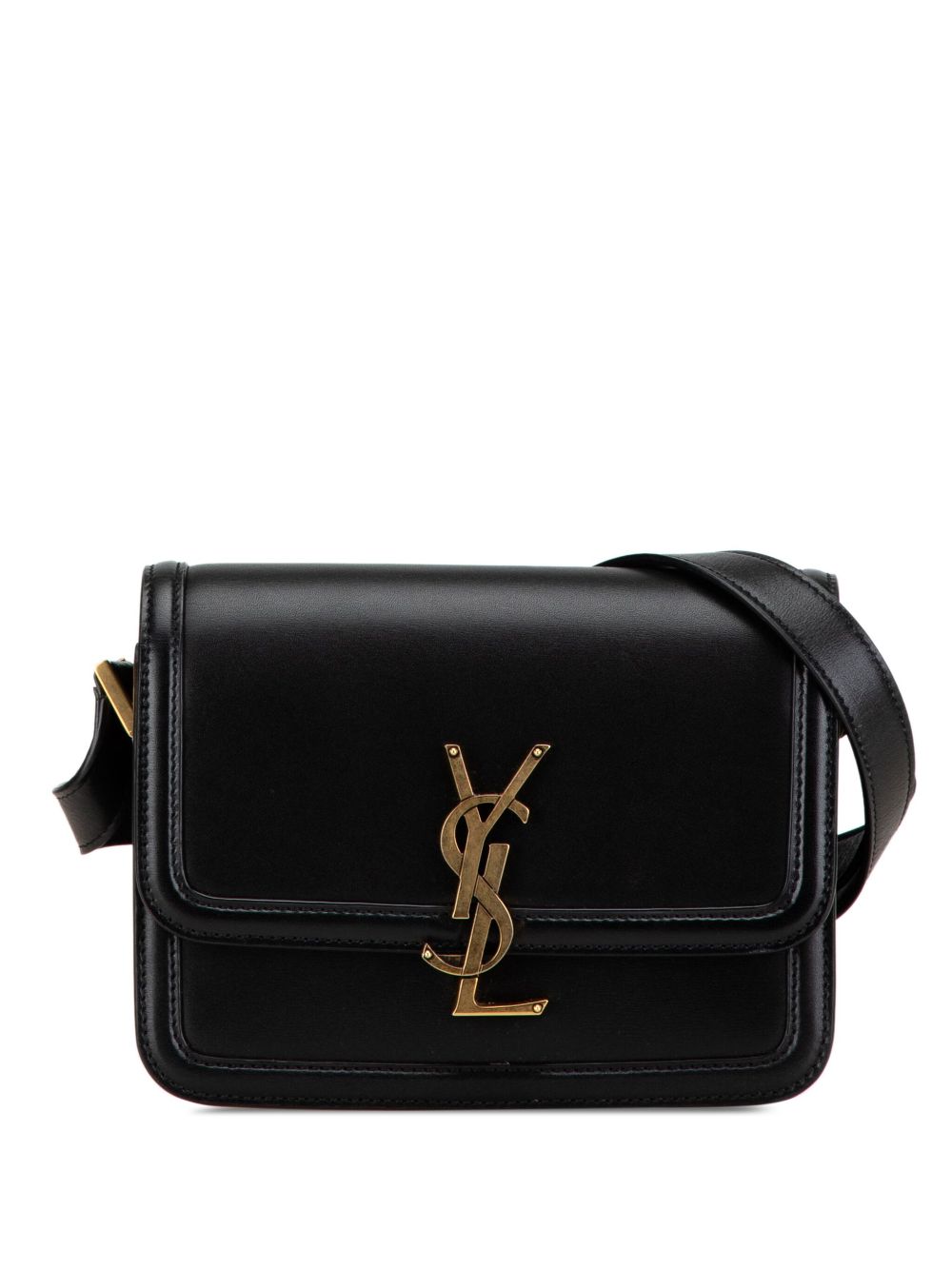 Saint Laurent Pre-Owned 2010-2024 Small Calfskin Solferino Satchel In Box crossbody bag - Black