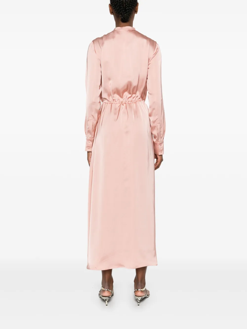 Fabiana Filippi Satijnen midi-jurk Roze