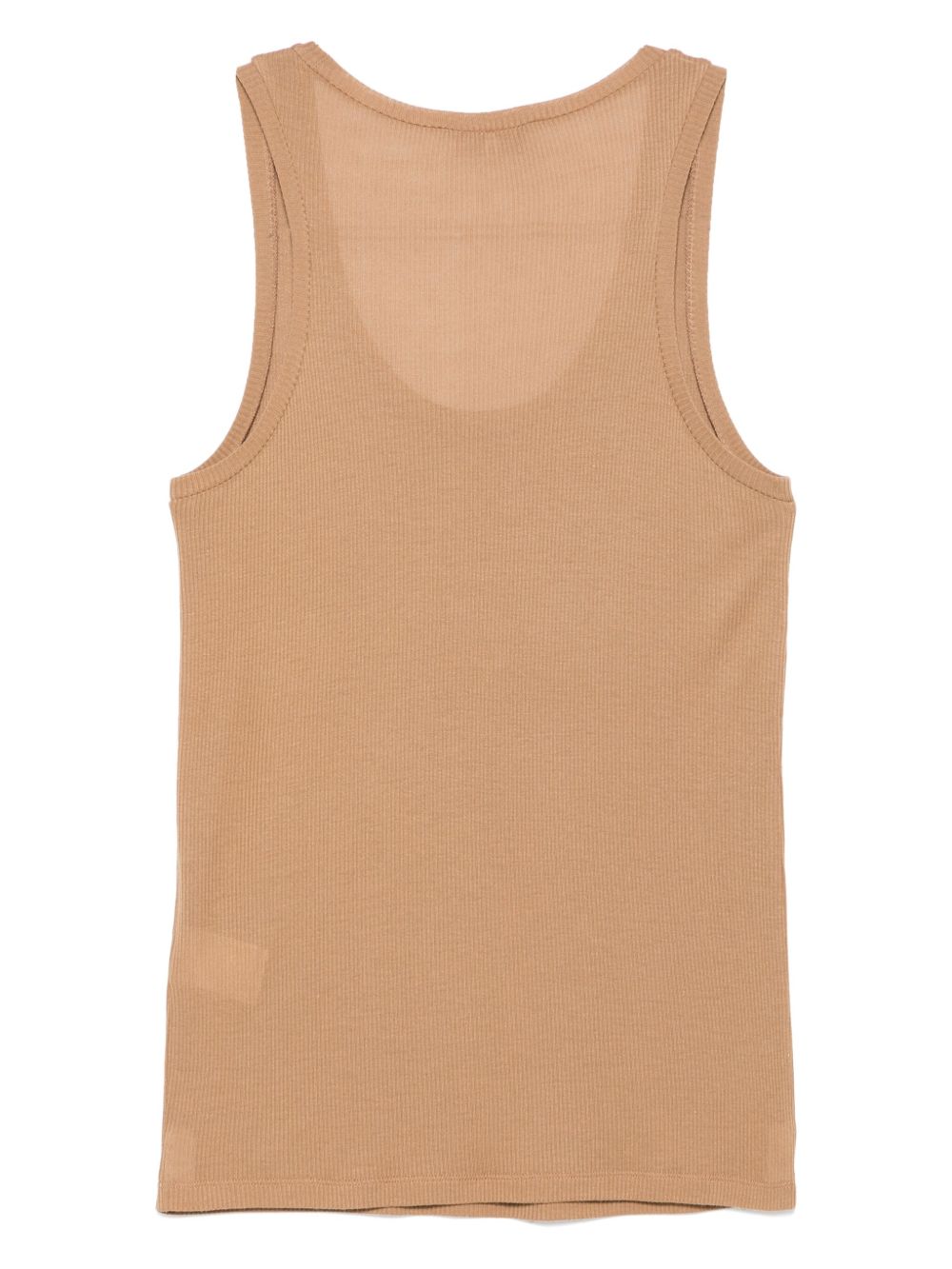 Lardini Geribbelde tanktop - Bruin