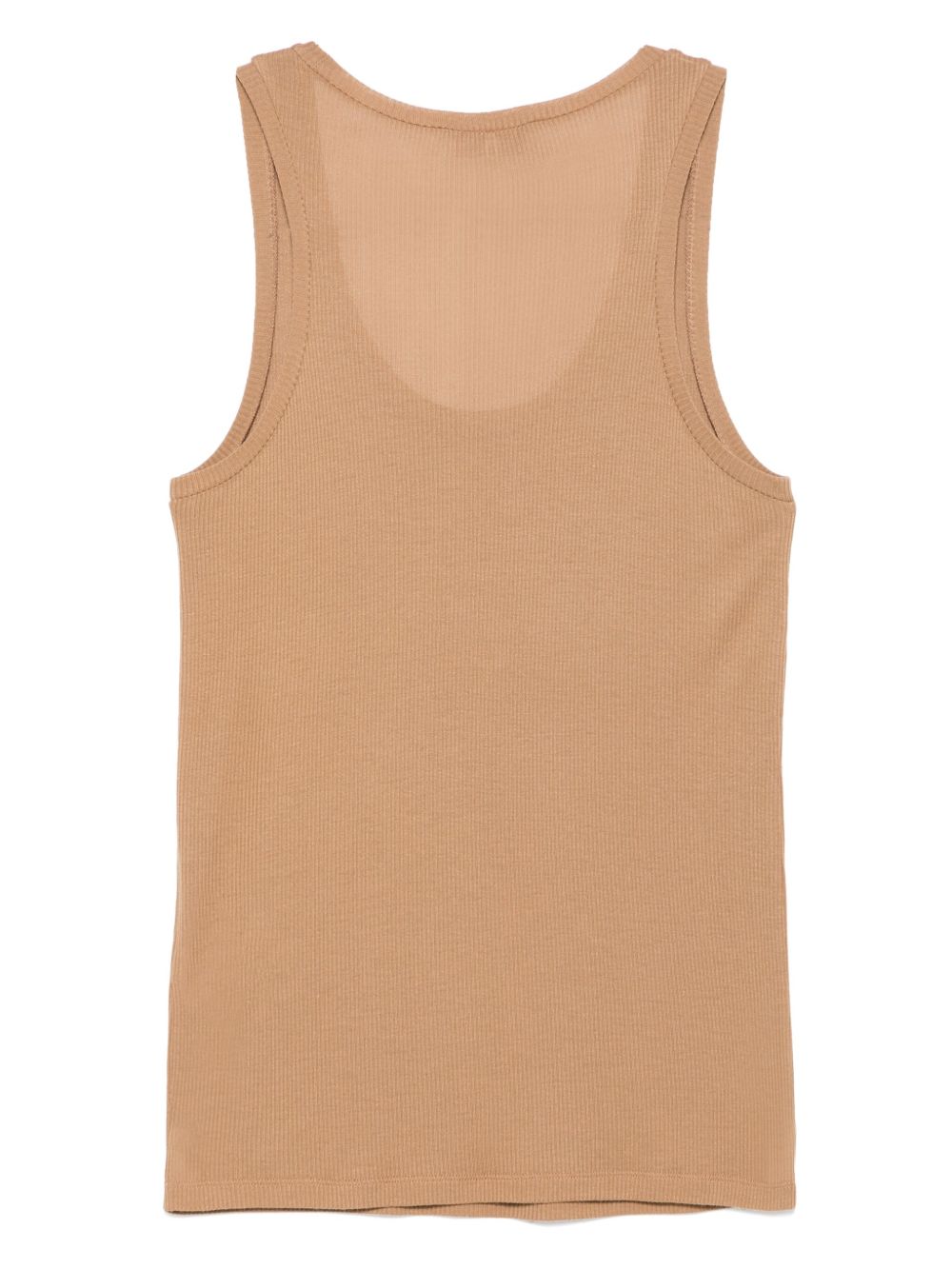 Lardini Geribbelde tanktop - Bruin