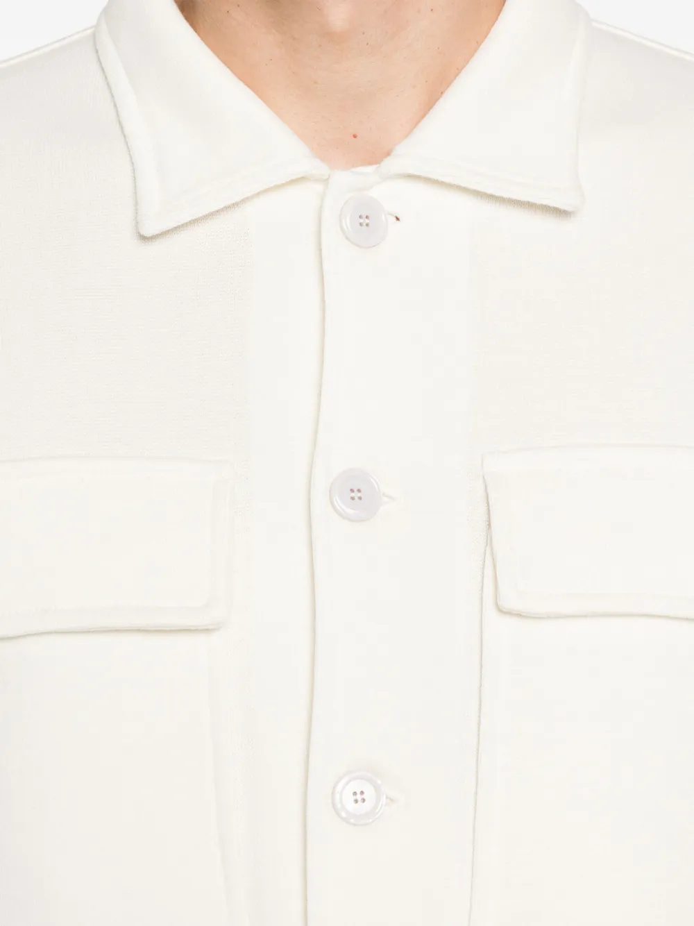Lardini Geribbeld shirtjack Wit