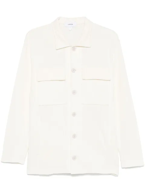 Lardini ribbed shirt jacket