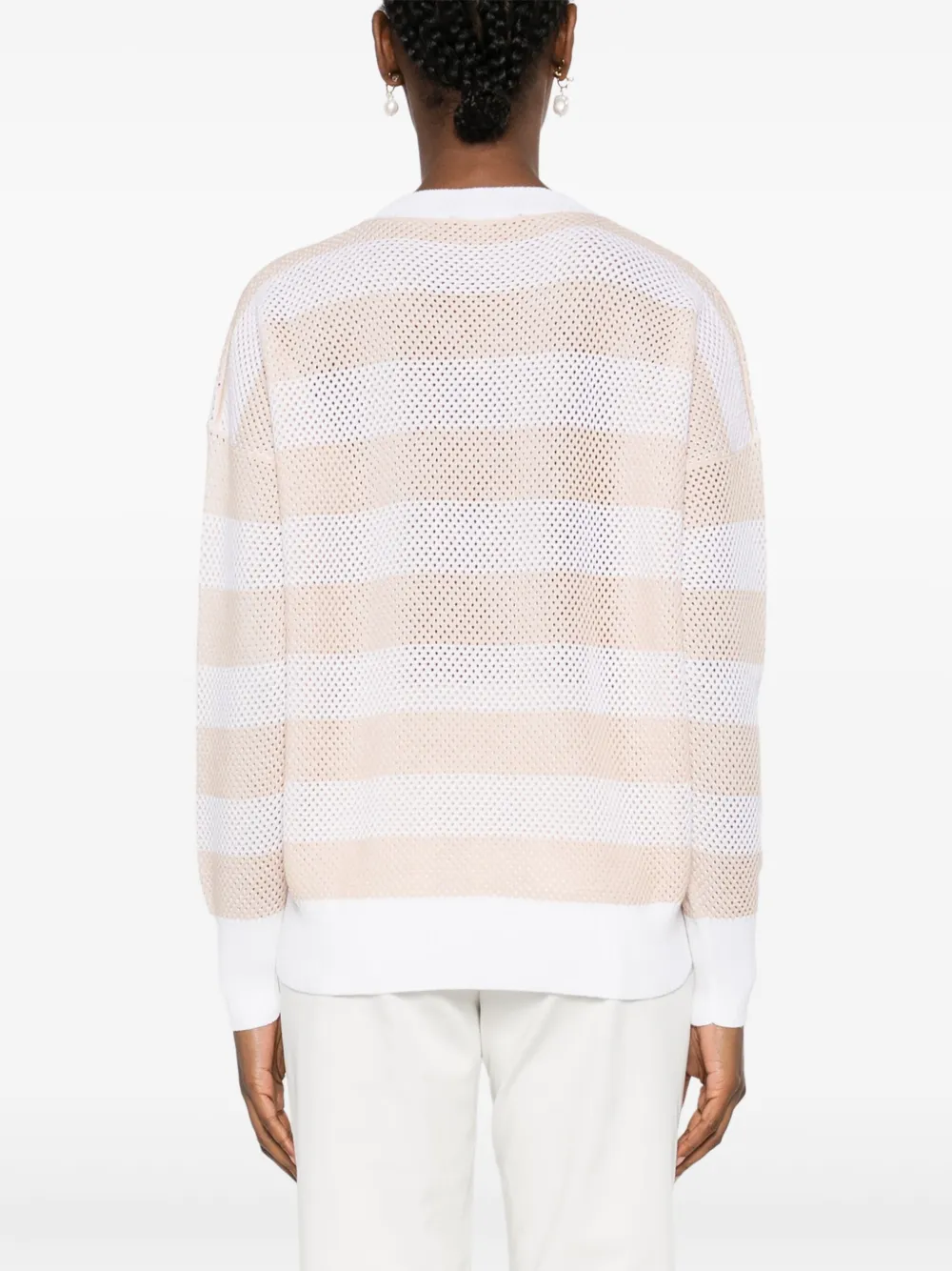 Fabiana Filippi Striped Sweater In White