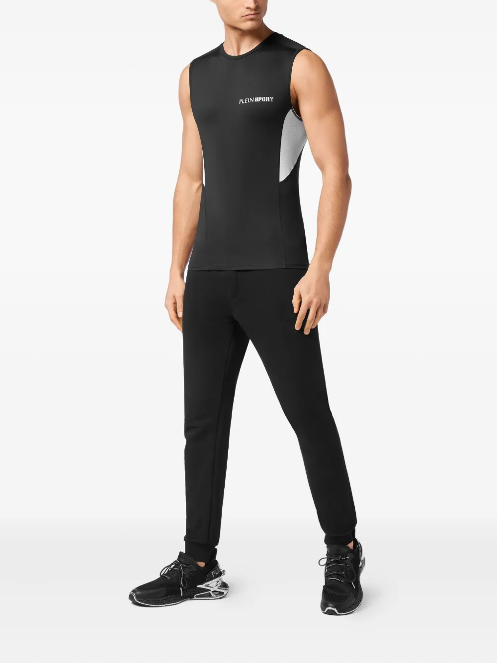 Plein Sport Tanktop met logoprint - Zwart