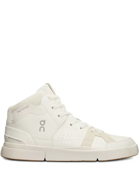 On Running THE ROGER Clubhouse Mid "White/Sand" sneakers