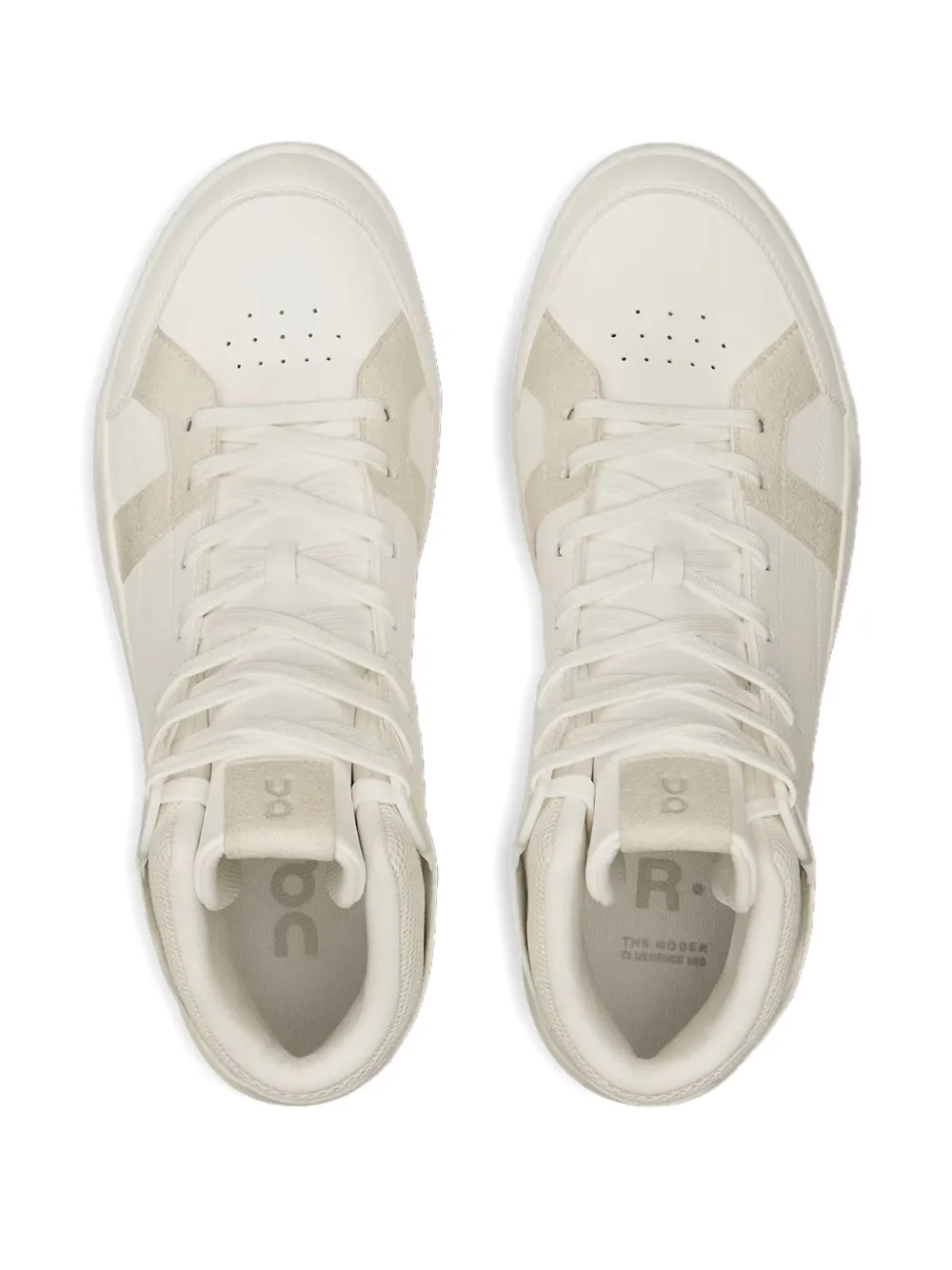 On Running THE ROGER Clubhouse Mid "White Sand" sneakers