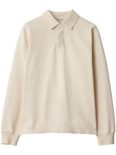 Burberry cotton long-sleeve polo shirt