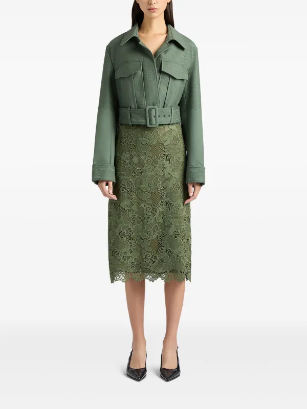 1回着用のみ美品 sugar by yuu Jacquard Skirt カーキ 1回着用のみ美品