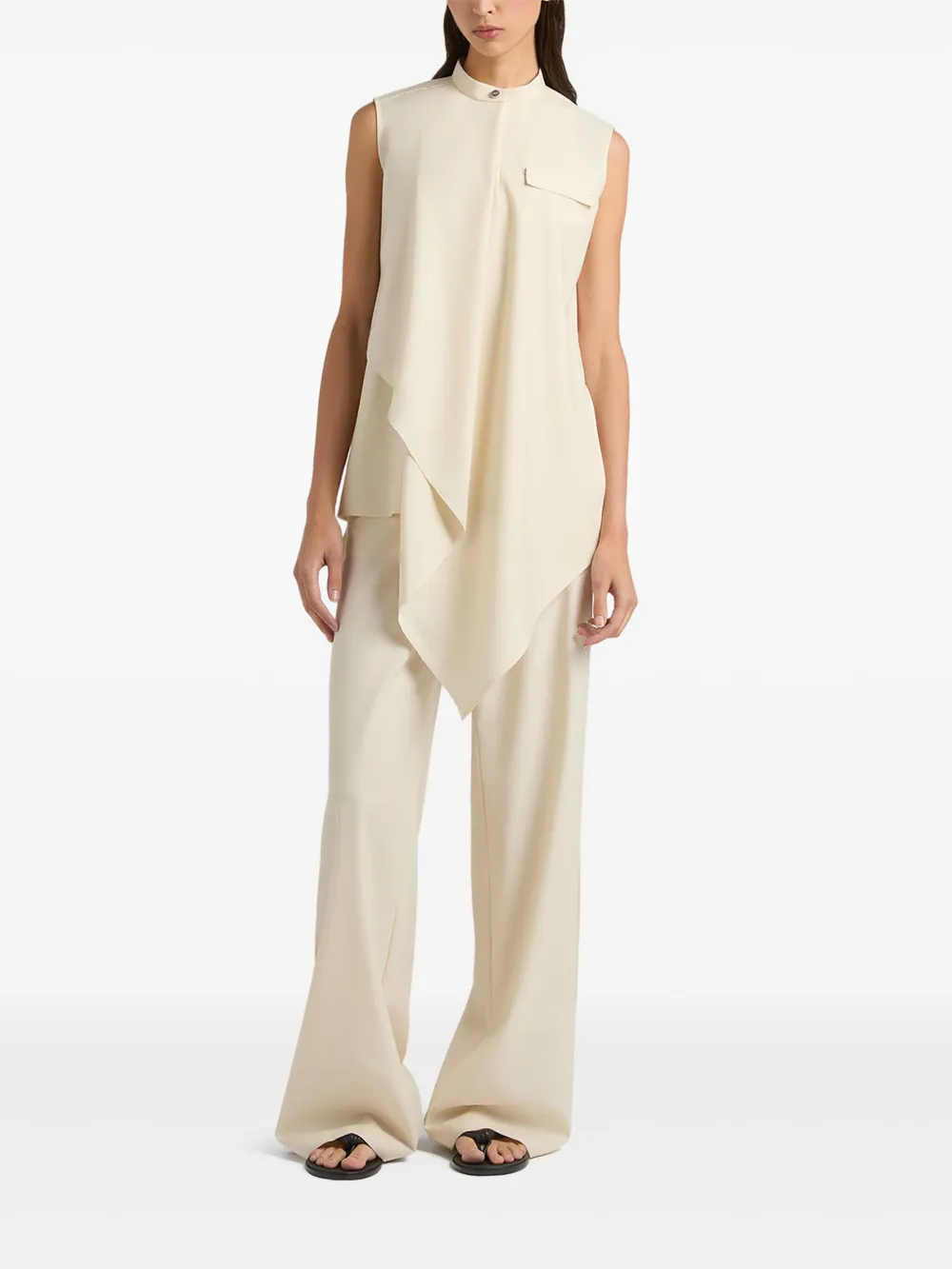 Ports 1961 Top met ruches - Beige