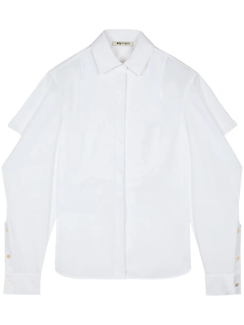 ruffle-detailing shirt