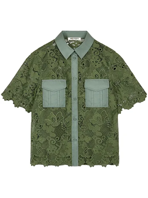 Ports 1961 Chantilly-lace shirt