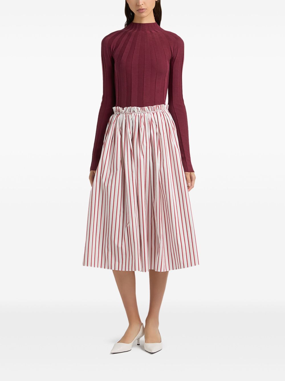 Ports 1961 striped skirt - Wit