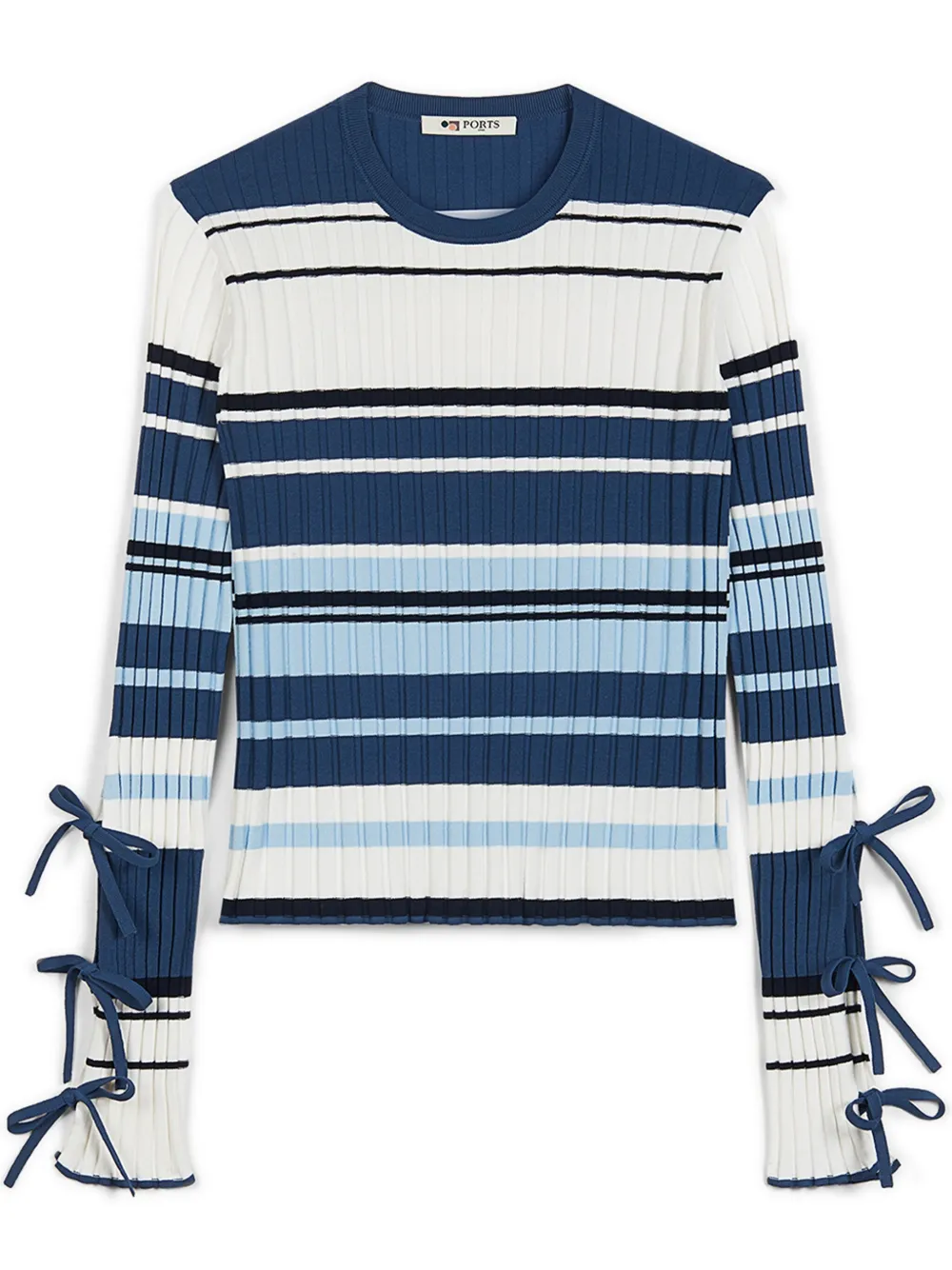 Ports 1961 Gestreepte trui Blauw