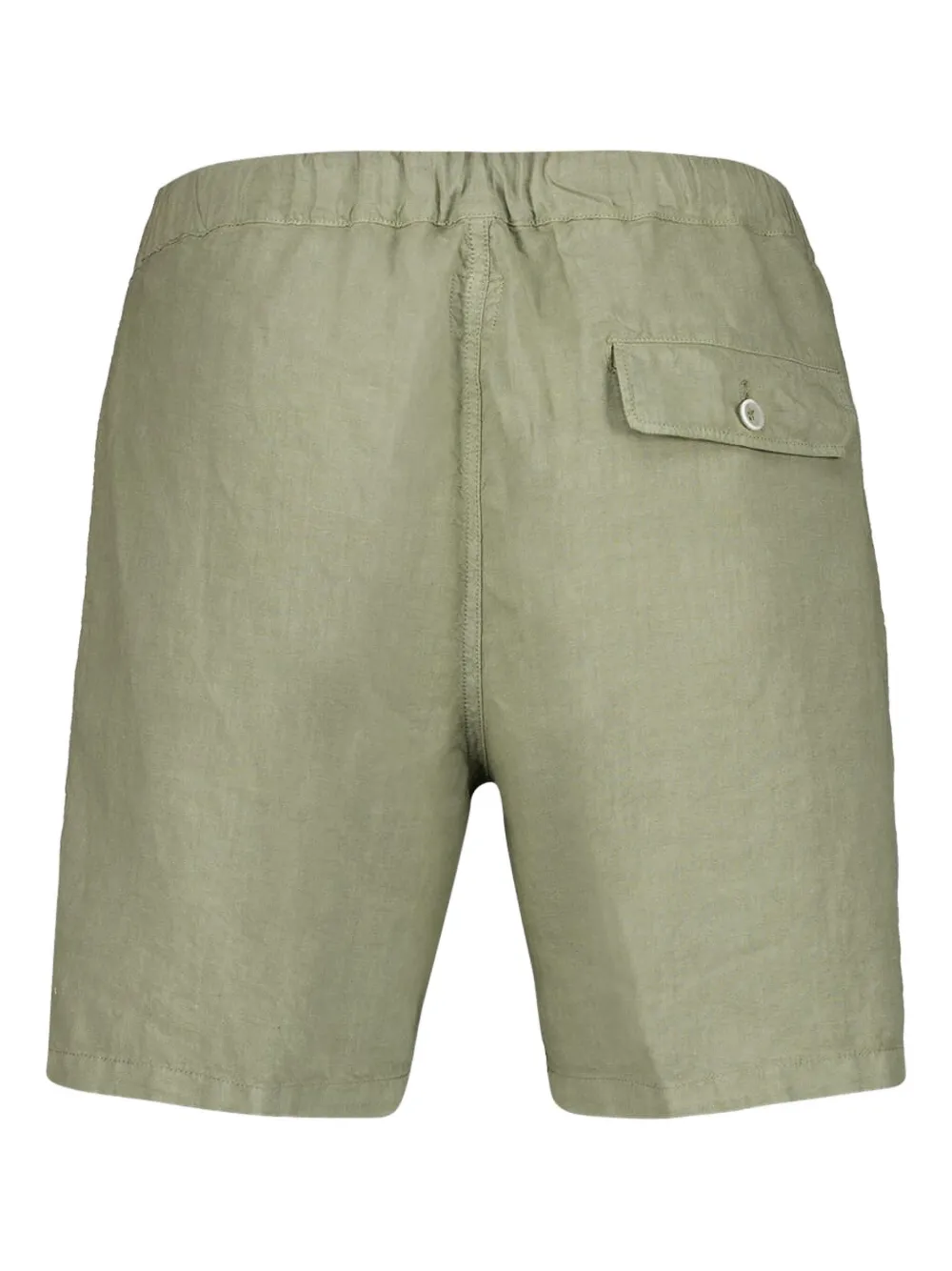120% Lino Linnen shorts met elastische taille - Groen