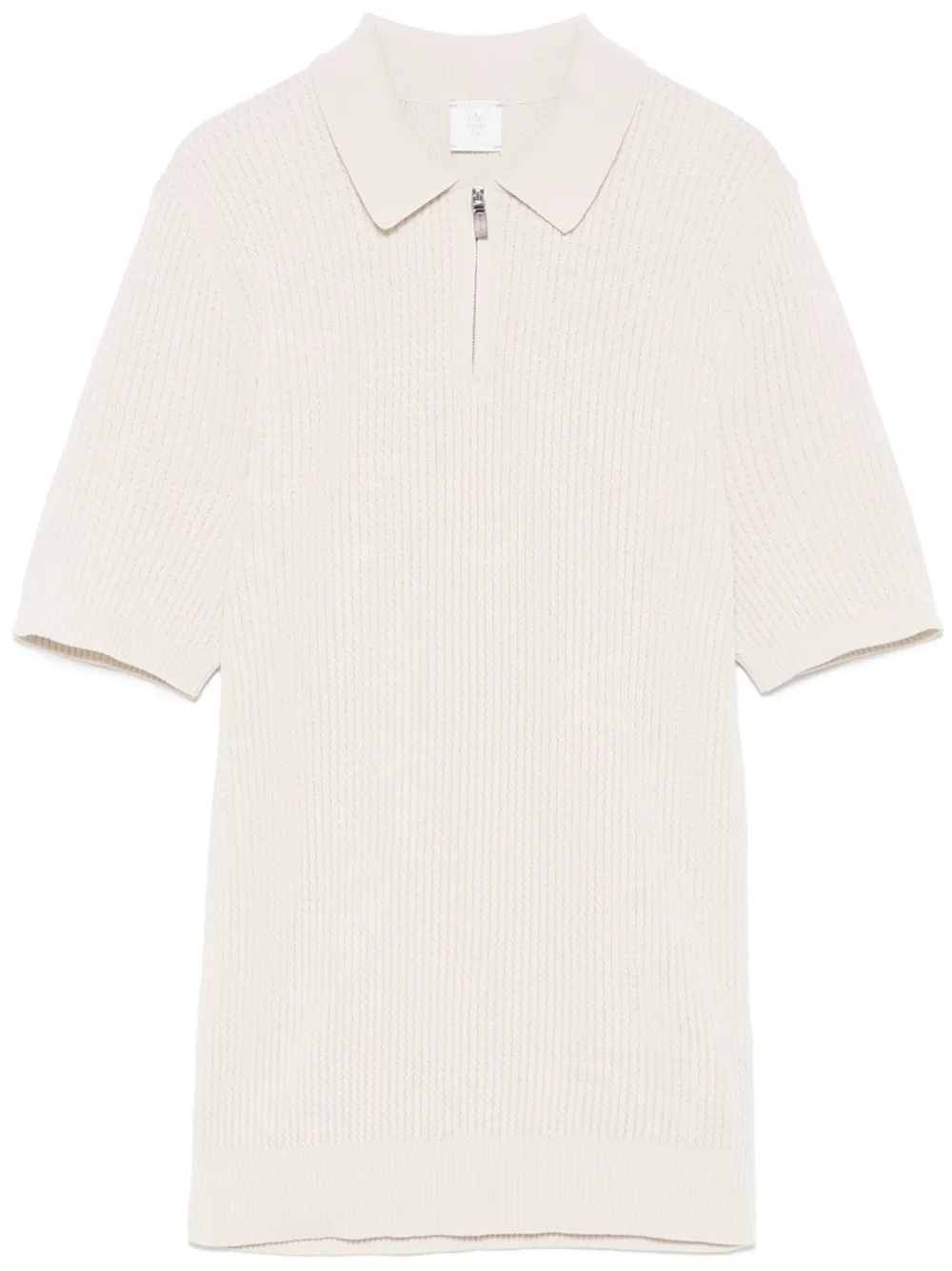 Eleventy playera tipo polo tejida de canalé | neutro | Image 1