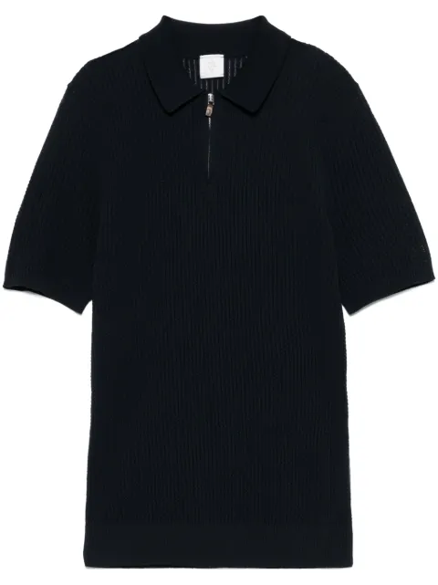 Eleventy playera tipo polo tejida de canalé