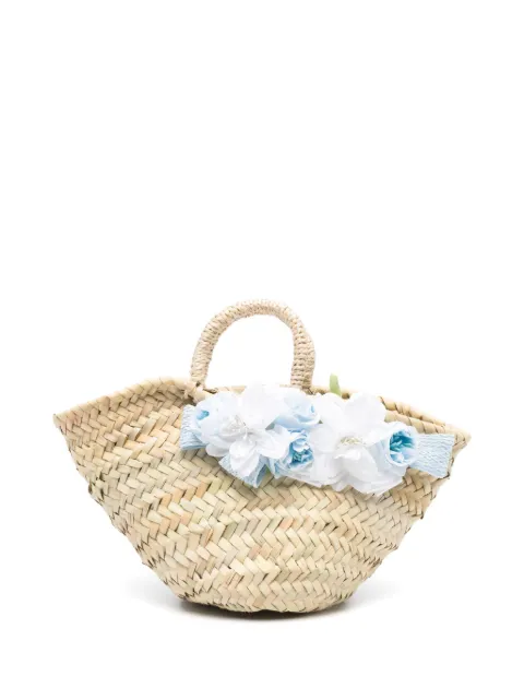 Colorichiari floral-appliqué tote bag