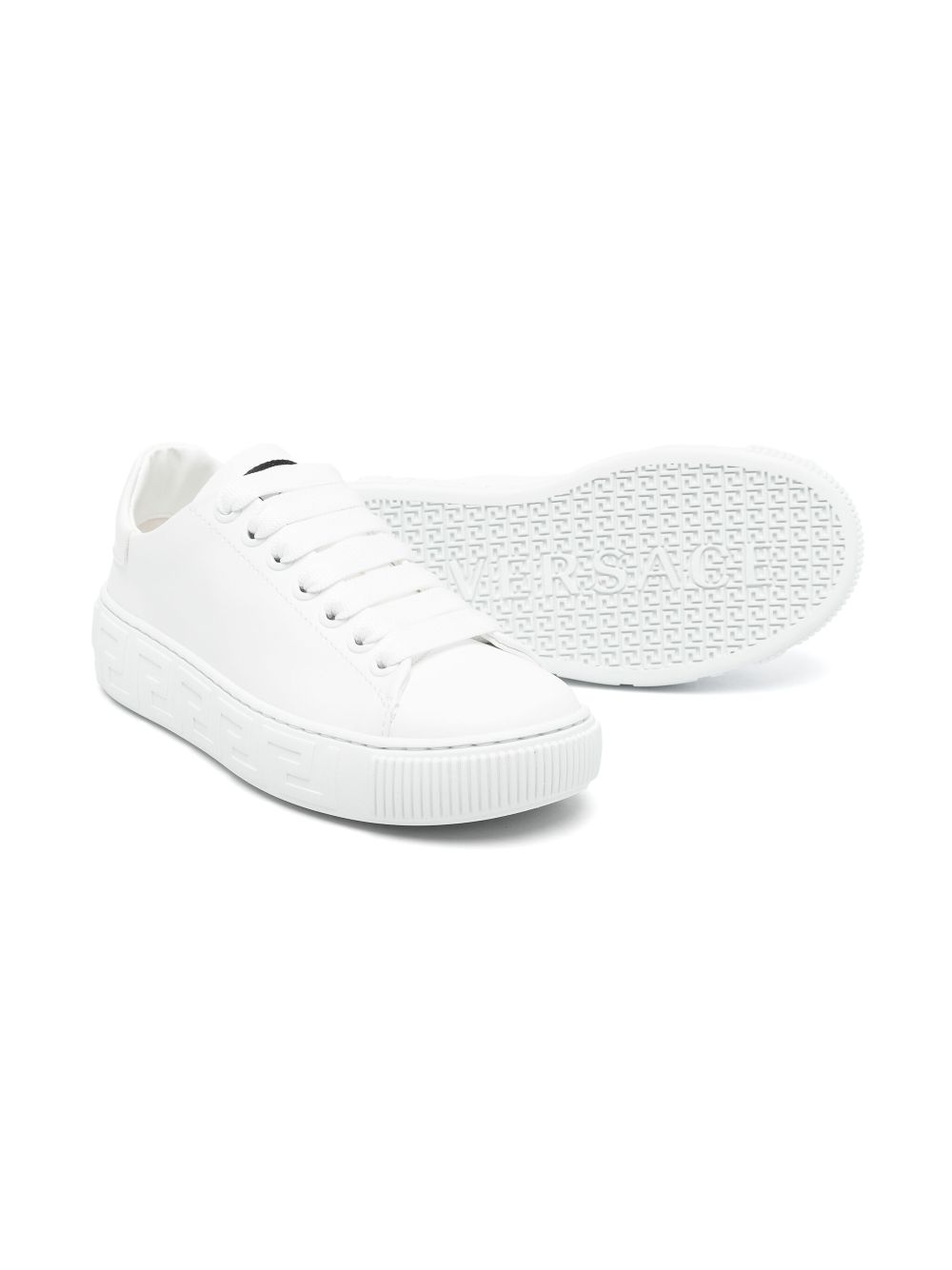 Versace Kids Greca sneakers - White