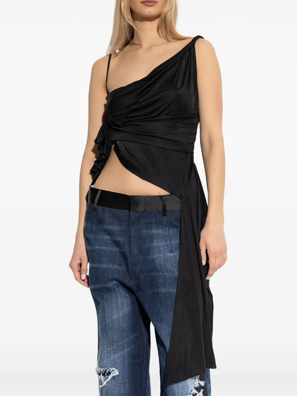 DSQUARED2 Asymmetrische top Zwart