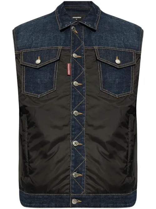 Gilet à étiquette logo - DSQUARED2 - Modalova