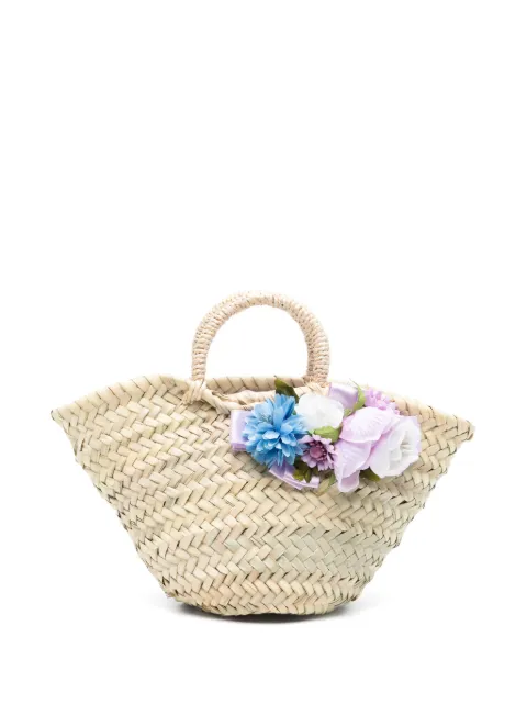 Colorichiari floral-appliqué tote bag