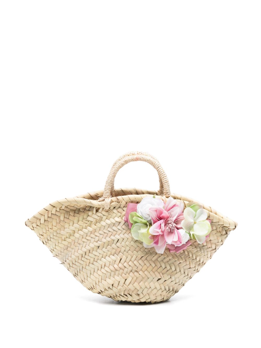 Colorichiari floral-appliqué tote bag - Neutrals