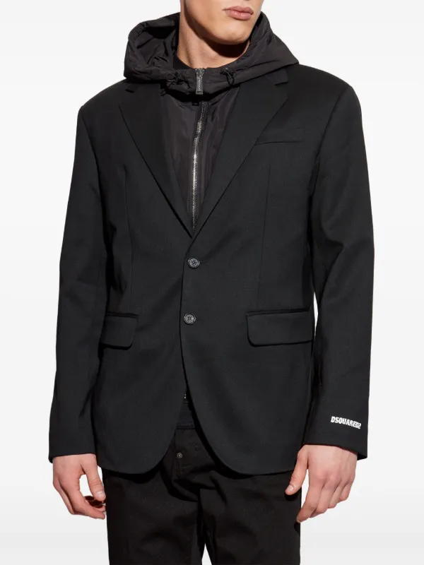★完売必至★ DSQUARED2 ☆ D2 デストロイド ジャケット DSQUARED2 レイヤード ジャケット | ブラック | FARFETCH JP