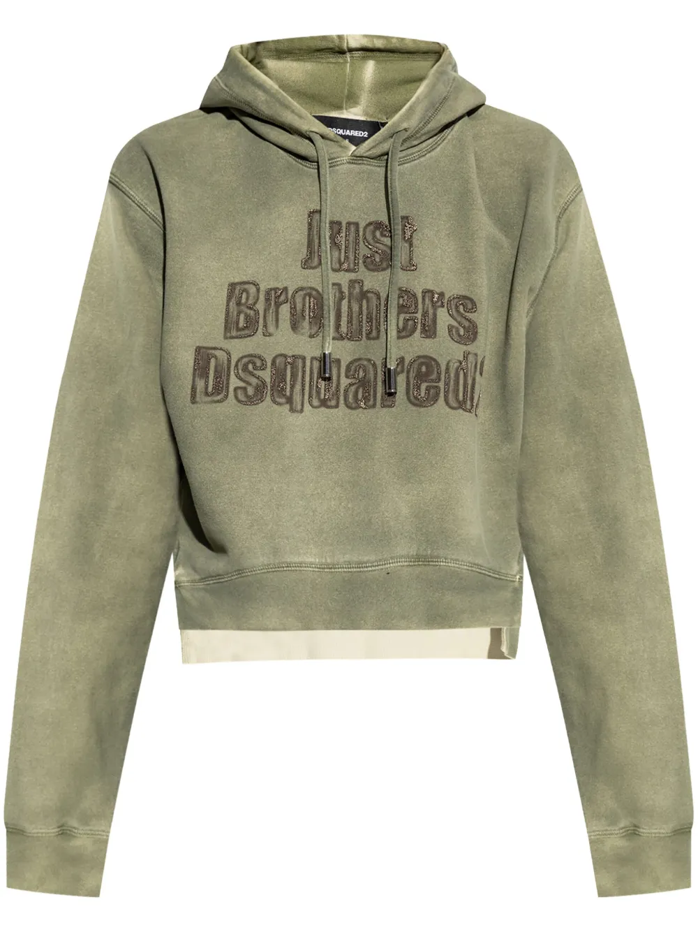 DSQUARED2 Felpa con cappuccio e logo | verde | Image 1