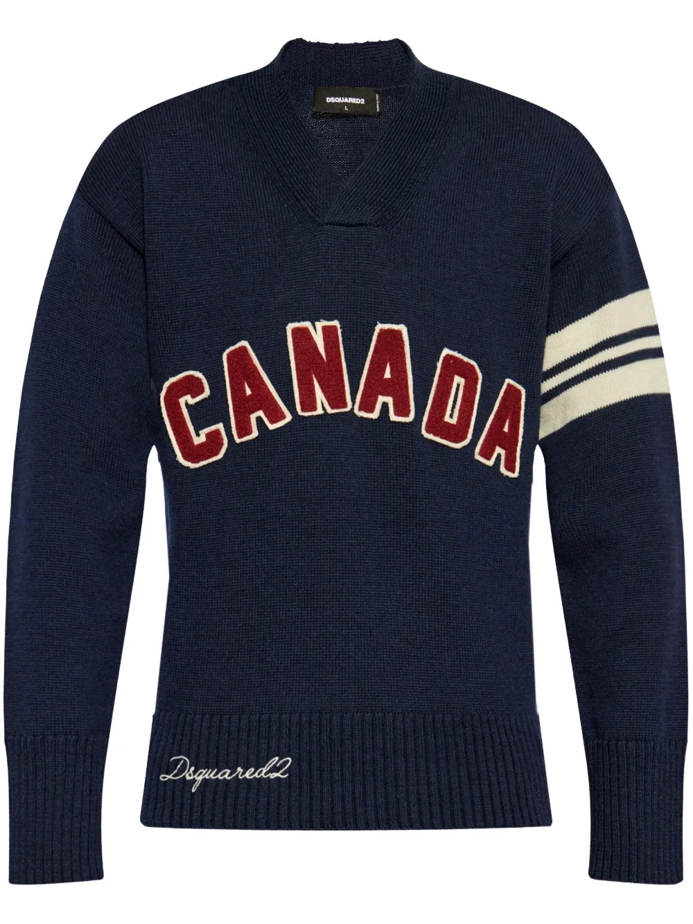 DSQUARED2 logo-embroidered jumper | Blue | Image 1