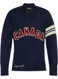 DSQUARED2 logo-embroidered jumper - Blue