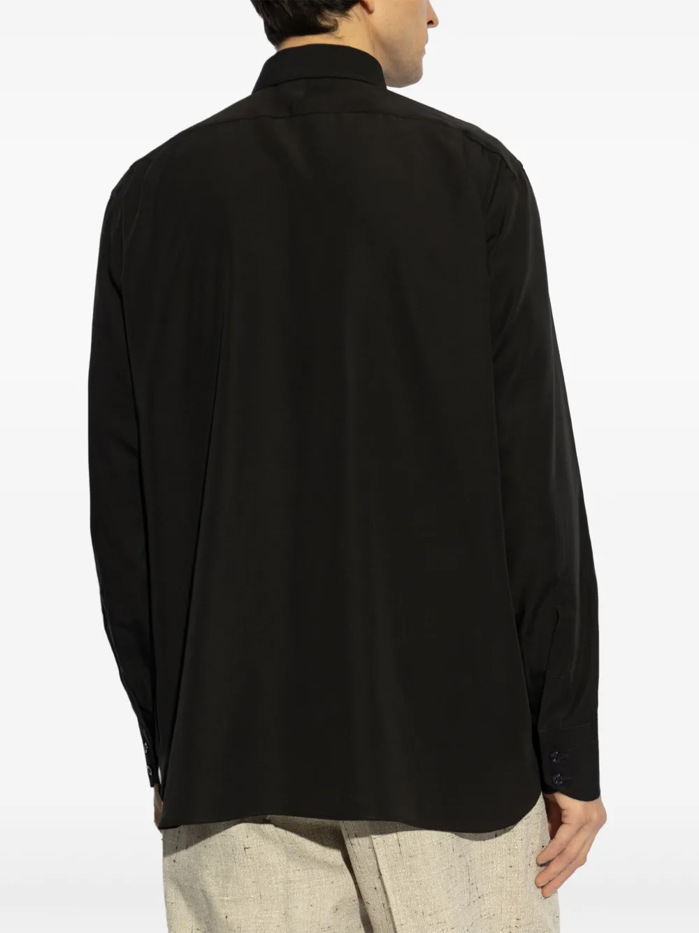 TOM FORD Overhemd met puntige kraag Zwart