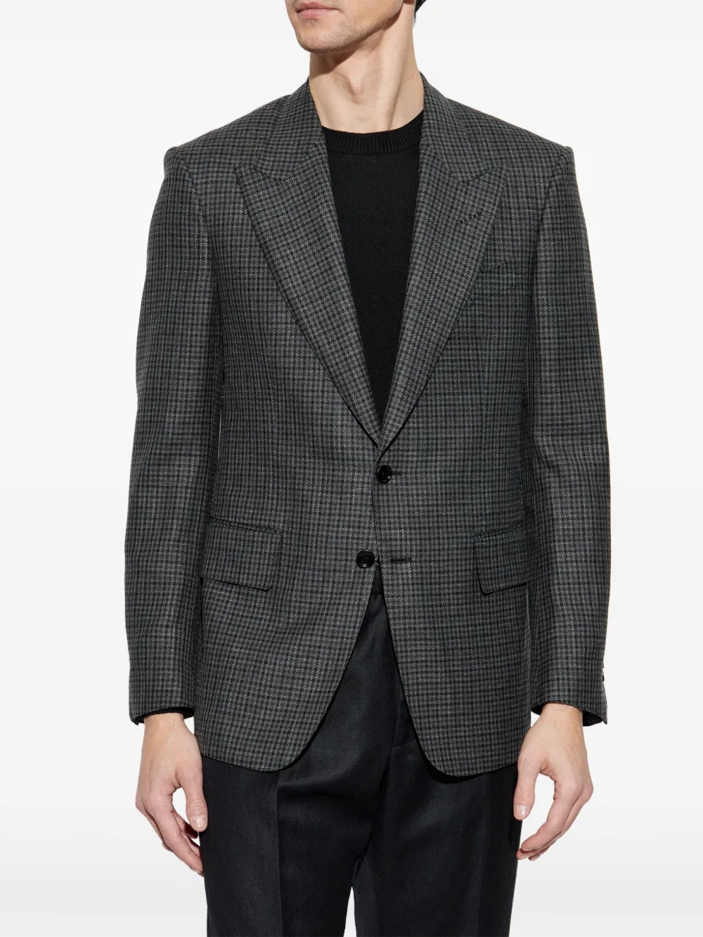 TOM FORD Geruite blazer Grijs