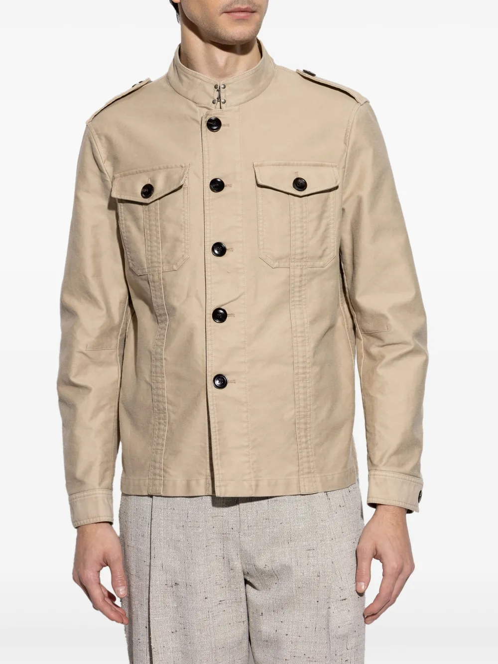 TOM FORD Katoenen jack Beige