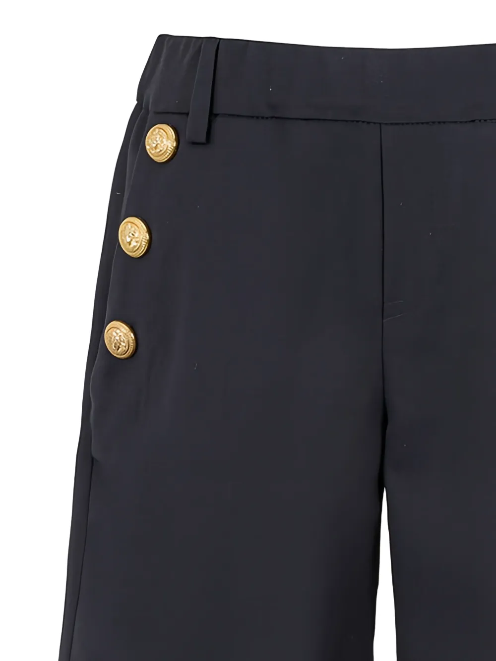 Balmain Buttoned-detail Cuffed Shorts In Black