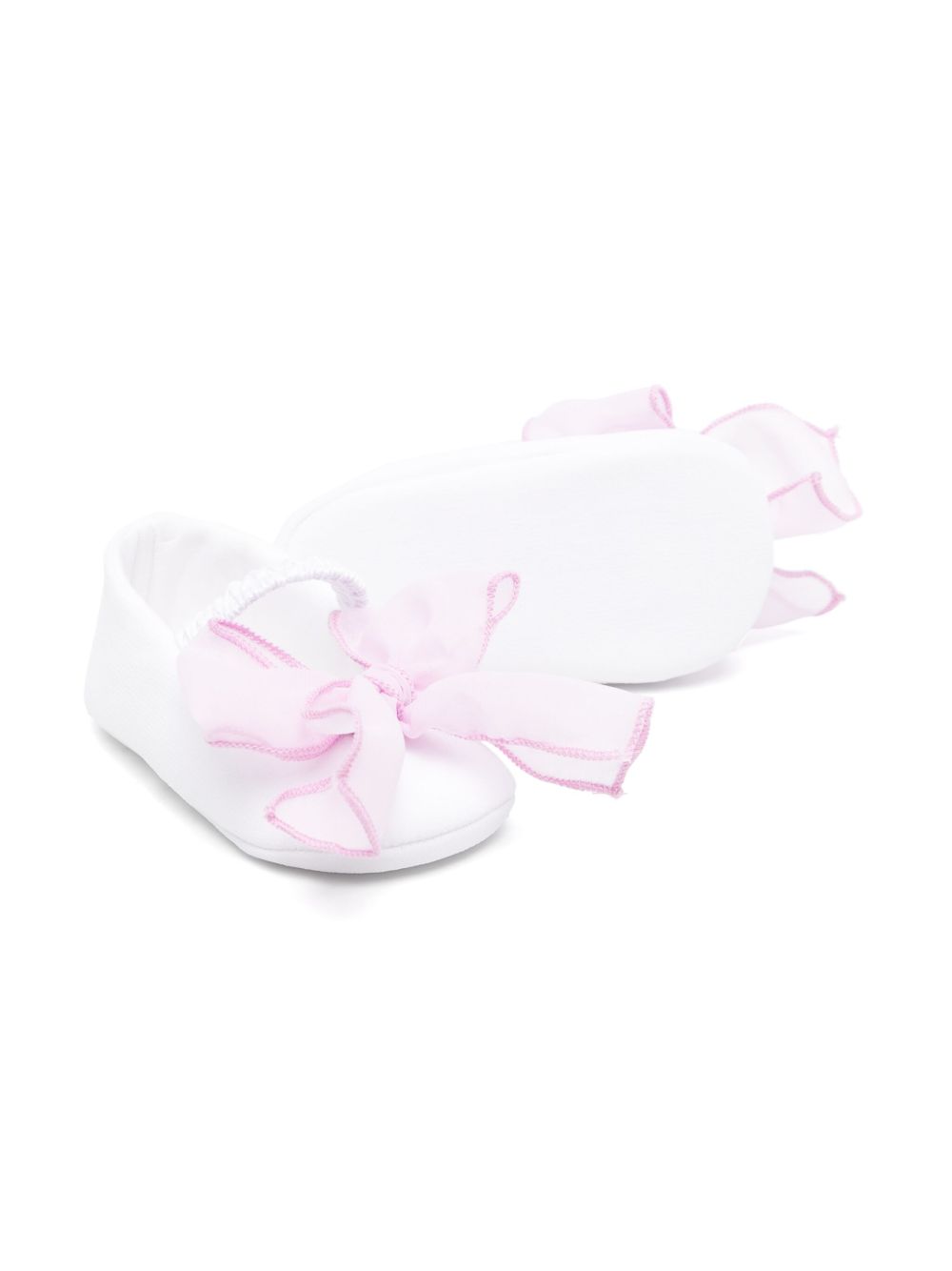 Colorichiari bow-detail ballet flats - White