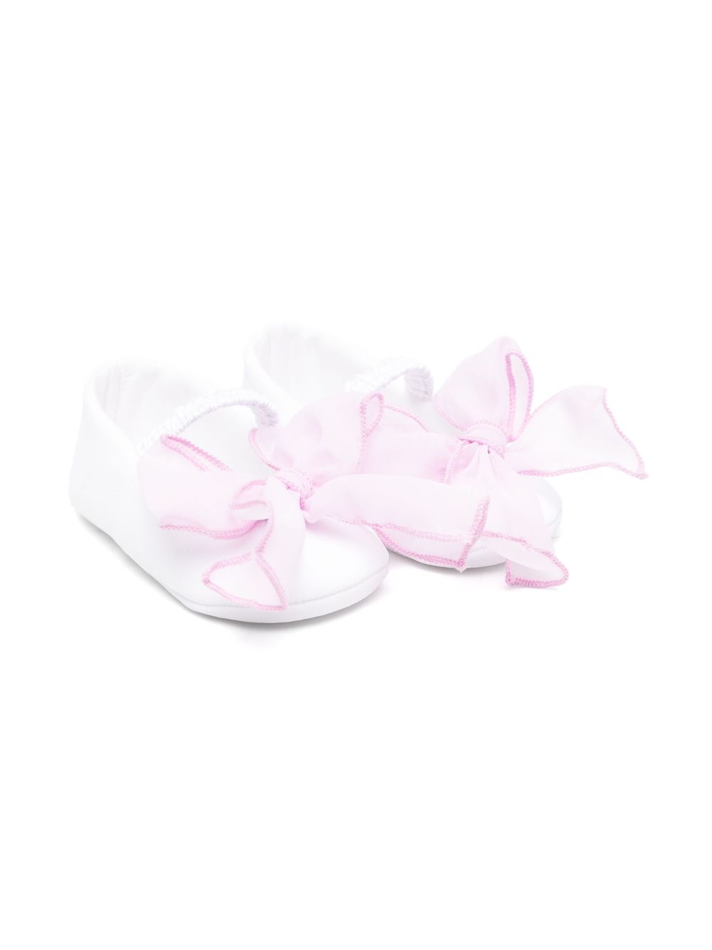 Colorichiari bow-detail ballet flats - White