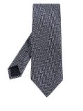 TOM FORD geometric-pattern print tie - Blue