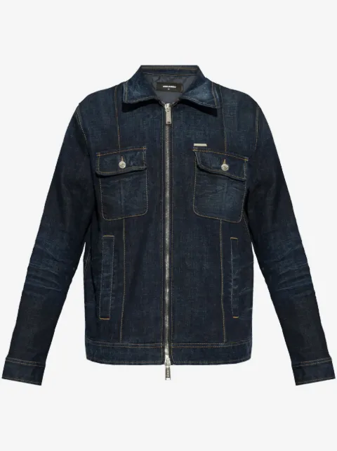DSQUARED2 logo-patch denim jacket 