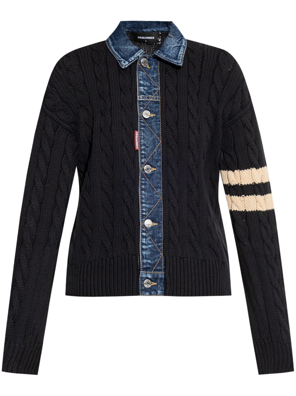 cable-knit cardigan