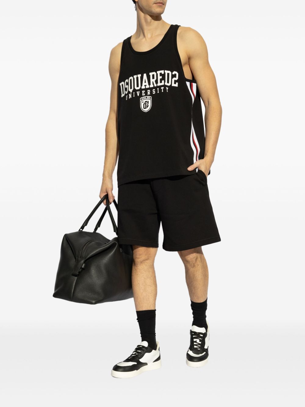 DSQUARED2 Tanktop met logoprint - Zwart