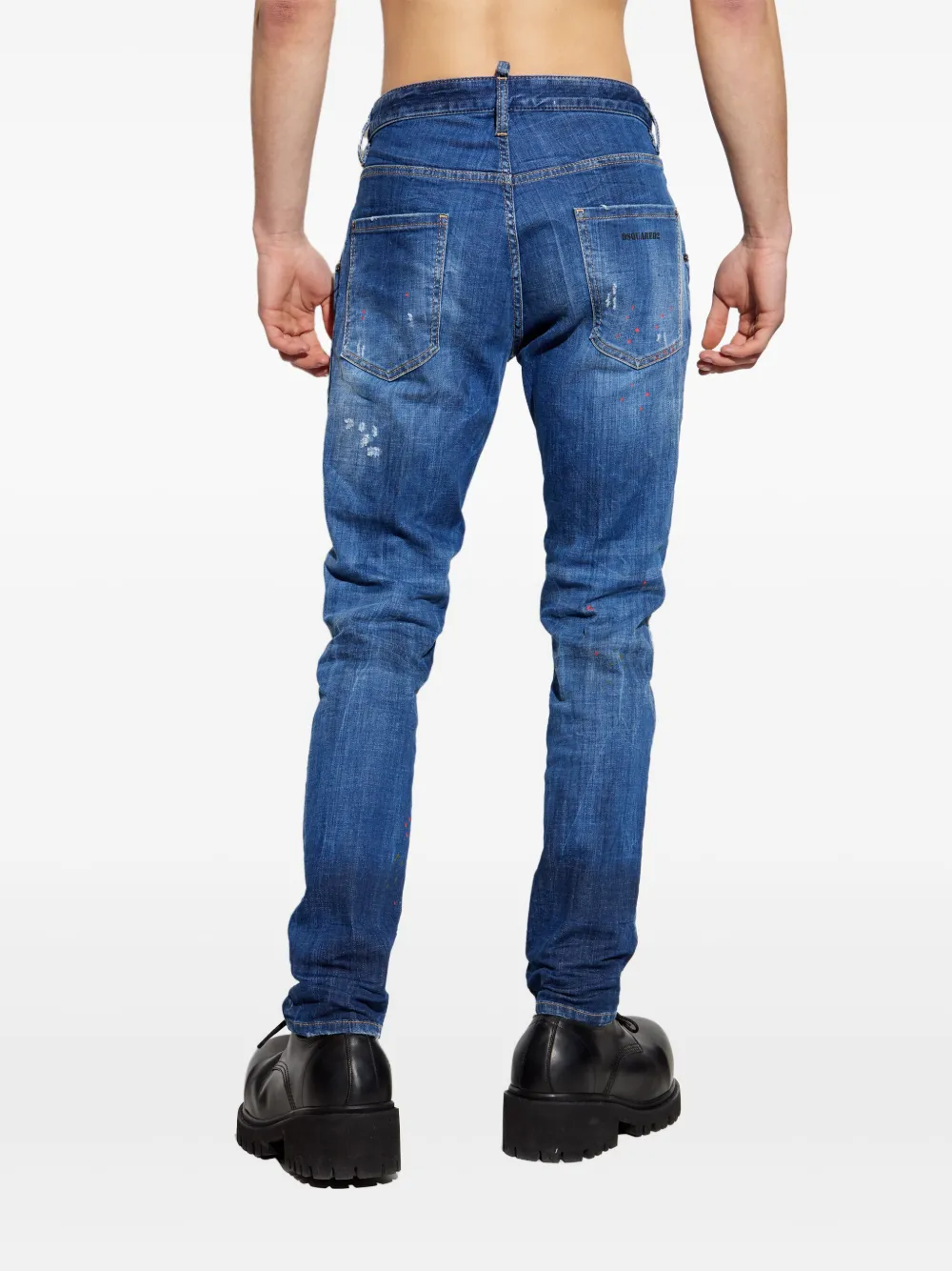 DSQUARED2 Jeans met logo-label Blauw