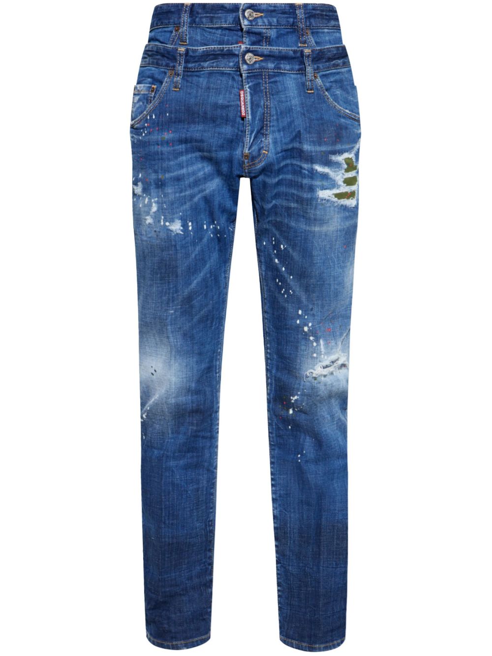 DSQUARED2 logo-tag jeans - Blue