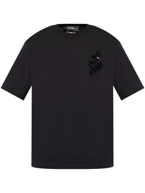 DSQUARED2 t-shirt à perles - Noir - DSQUARED2 - Modalova