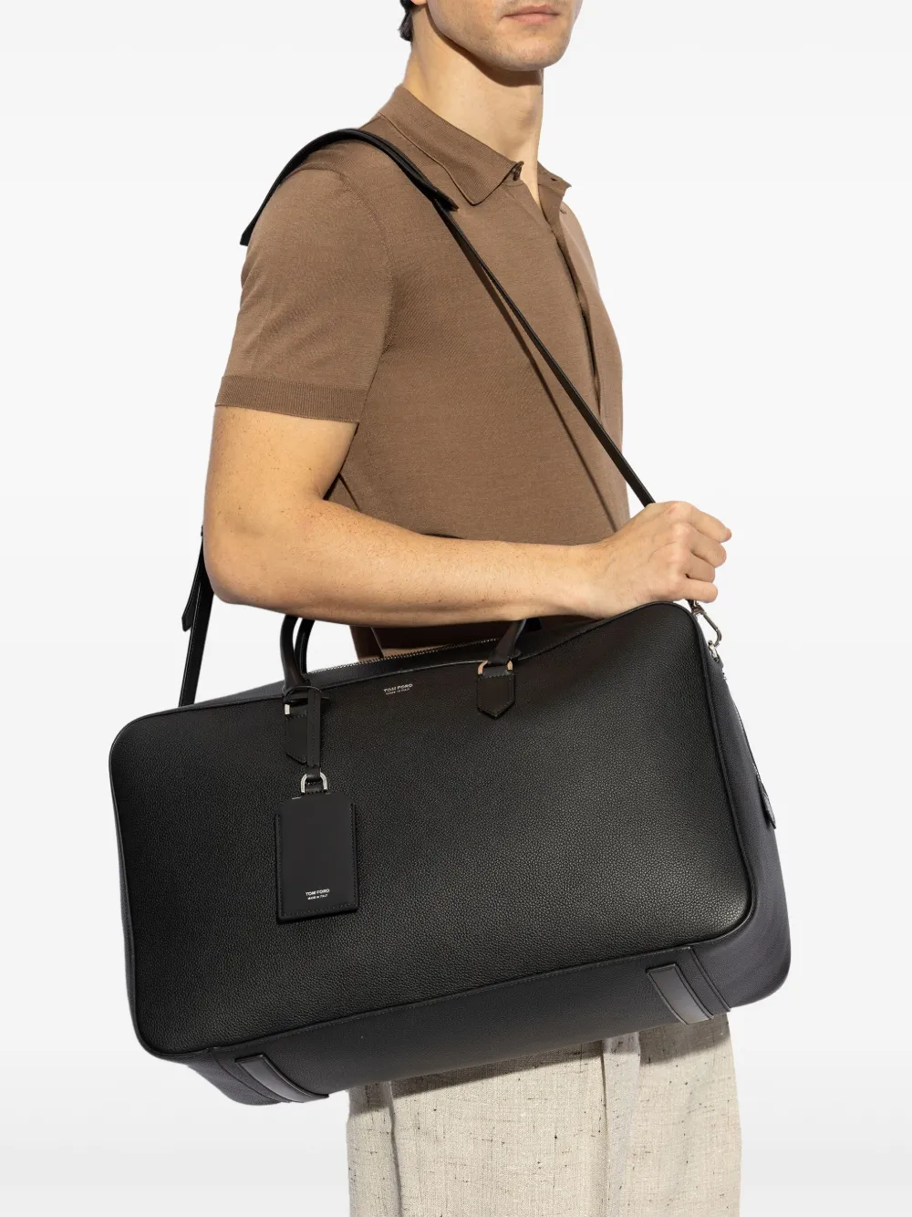 TOM FORD leather holdall - Zwart