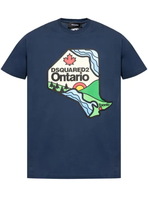 DSQUARED2 playera con logo estampado