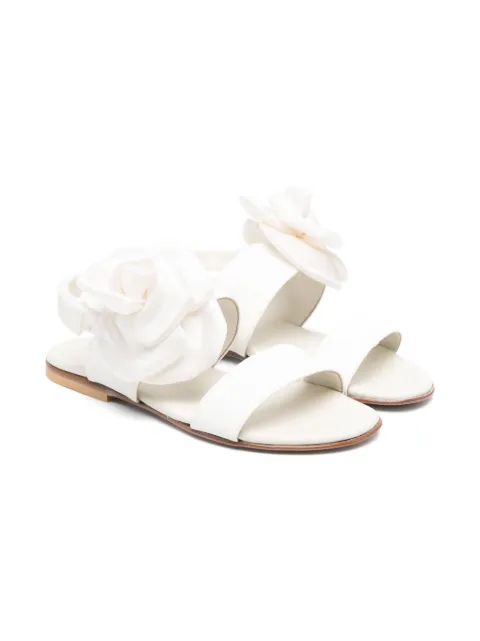 MONTELPARE TRADITION floral-appliqué sandals