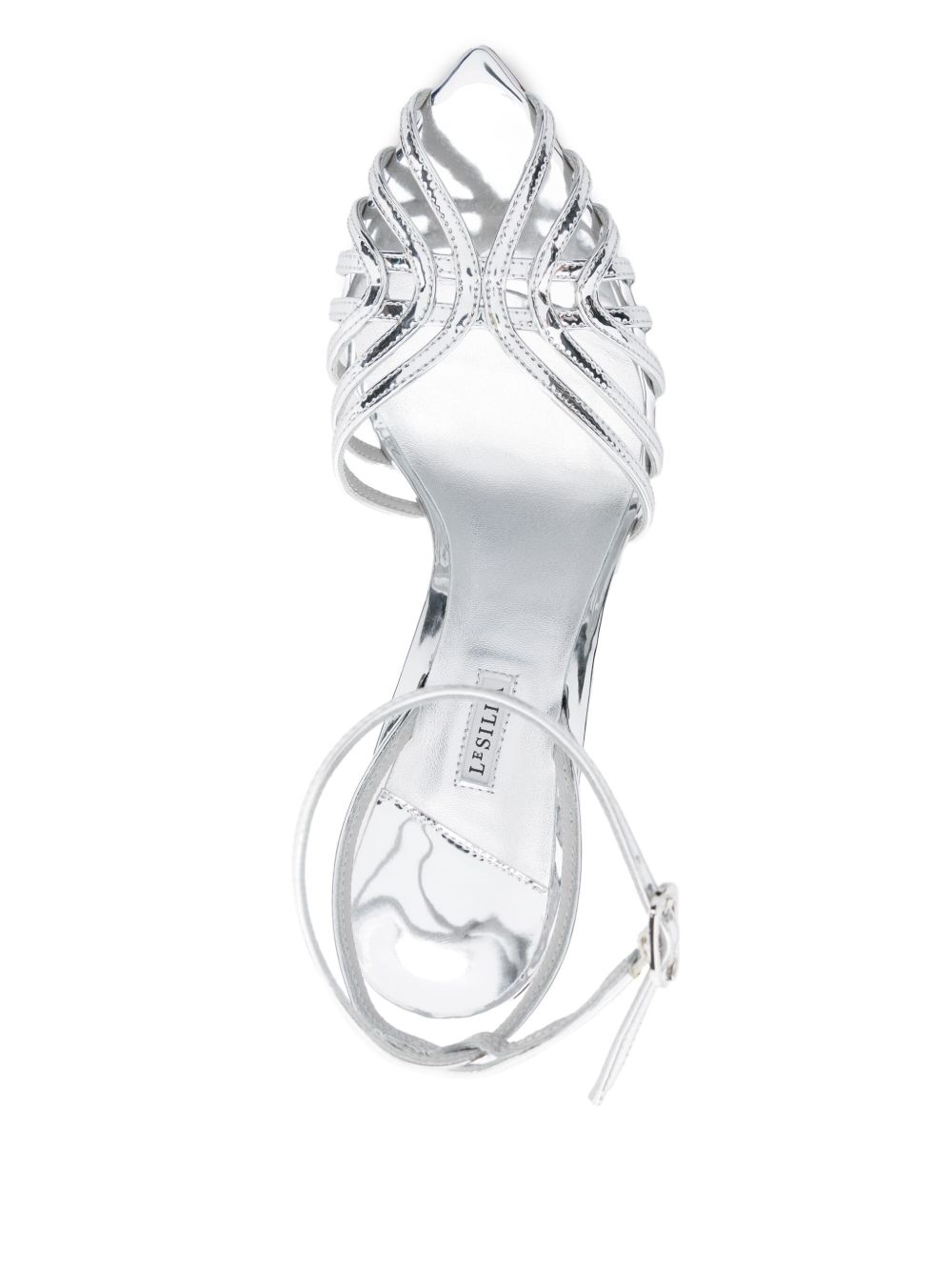 Le Silla 110mm Embrace sandals Silver