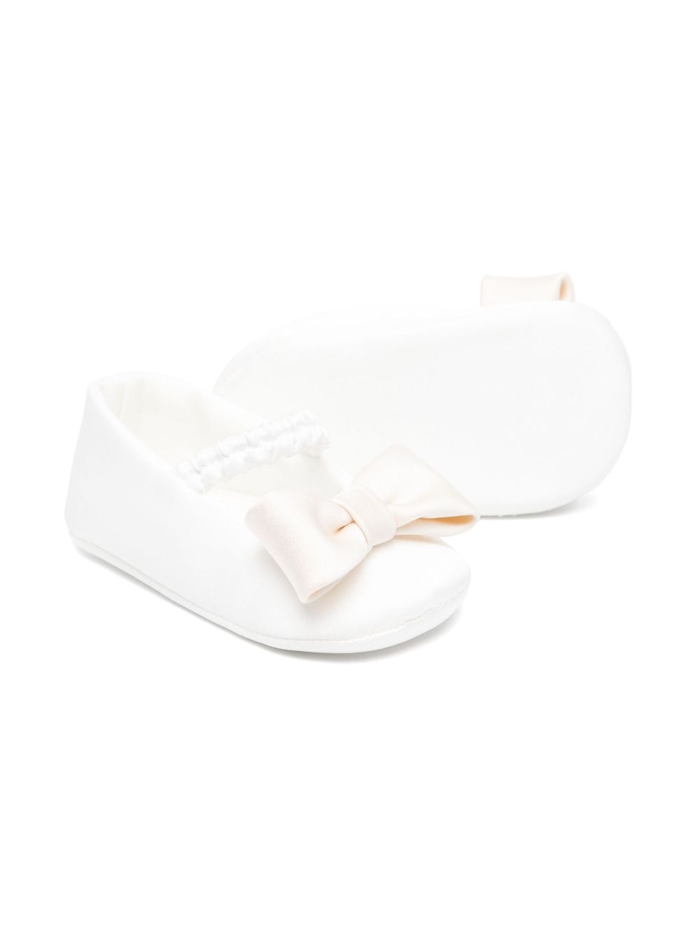 Colorichiari bow-detail ballet flats - White